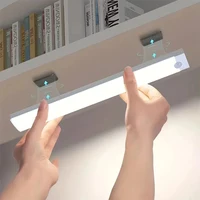 PIR Motion Sensor LED Under Cabinet Lamp Dimmable Rechargeable Night Light Stairs Closet Room Aisle Tube Bar Detector Bulb 1