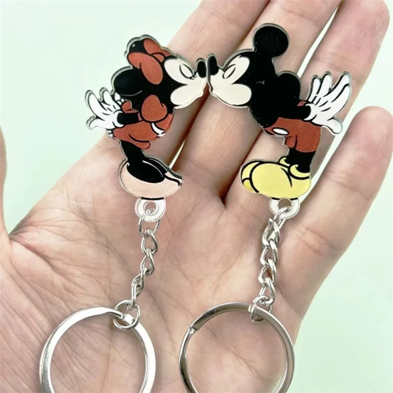 Acrylic Refrigerator Magnet Couple Keychain Hanger Cartoon Key Holder House Key Ring Pendant Anti-Lost Hanger Entry Home Decor 6