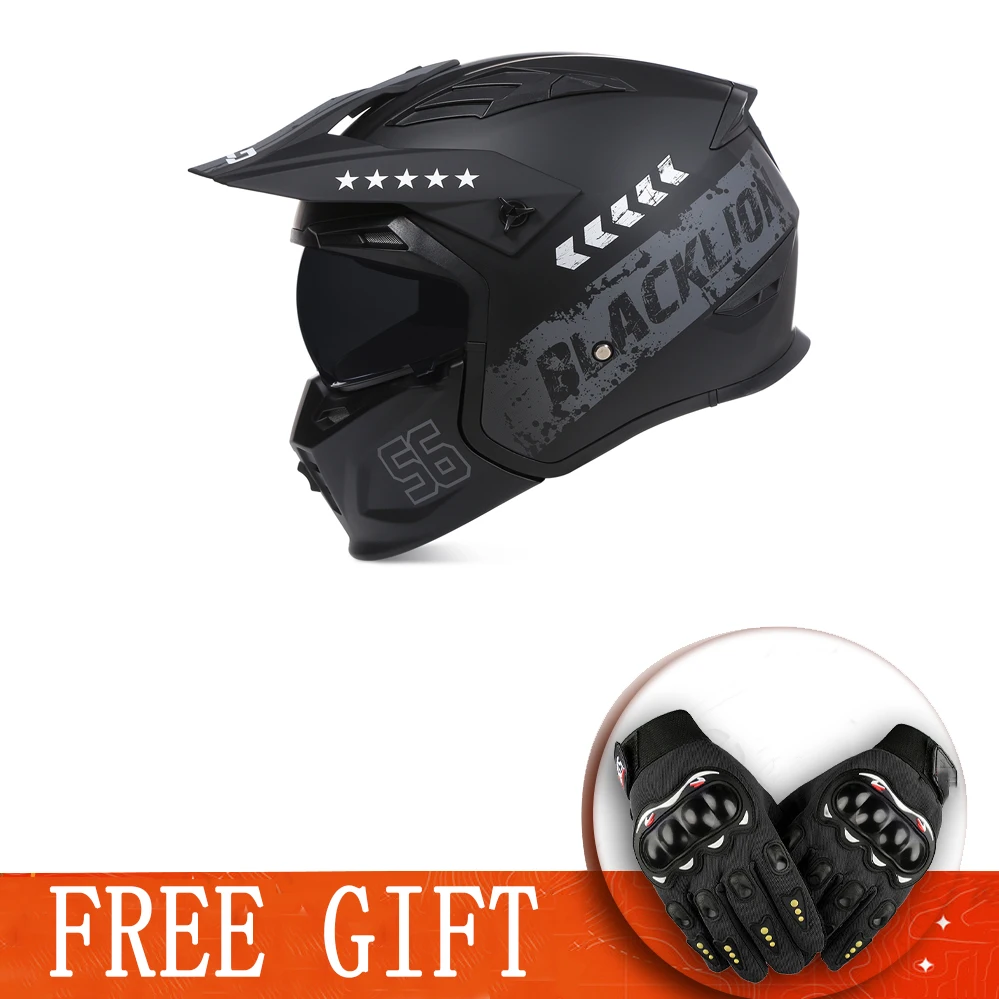 

Full Face Helmet Modular Off Road Motorcycle Helmets Man Women Detachable Combination Casque Open Face Cascos Para Moto Dot Kask