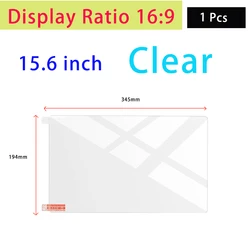 Universal 15.6-Inch Laptop Screen Protector Film, 16:9 Ratio, Anti-Glare/Anti-Scratch (15 Clear 345x194mm)