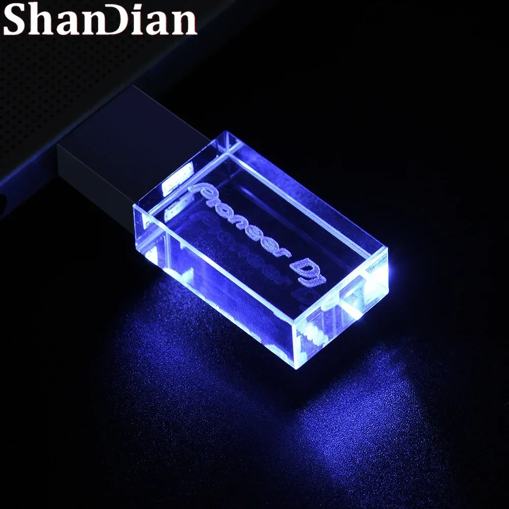 Nova Marca Usb Flash Drive de Alta Velocidade Escrita Leitura Memory Stick Colorido Levou Luz Pioneira dj Premium Pendrive 32gb 64gb 128gb - Imagem 3