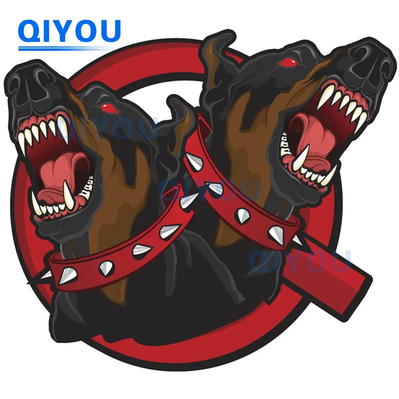 

RuleMylife Angry Doberman Pinscher Dog Breeds Car Stickers for Die-cut PVC Decal for Automotive Body Windshield Trolley Cases