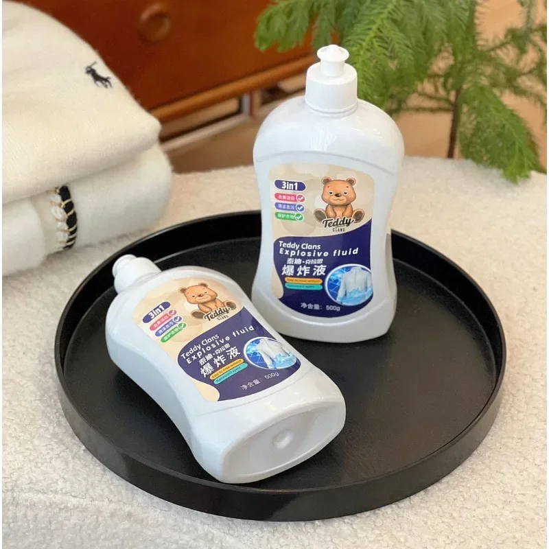Teddy explosion liquid Teddy Krath laundry stain remover Strong whitening and yellow cleaner for mothers and children