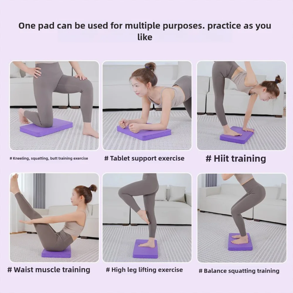 Durable NBR TPE NBR Balance Pad Purple Black High Density Support Balance Pad Yoga Pad Women Men