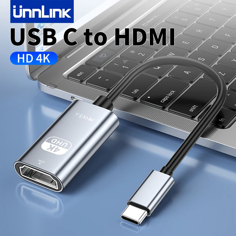 Basics USB-C to HDMI Cable Adapter (Thunderbolt 3 Compatible)  4K@30Hz, 3-Foot, Black