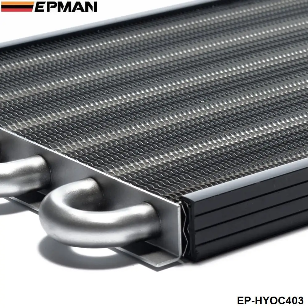 Universal 6 Row Aluminum Heavy Duty Transmission Oil Cooler Auto Manual Radiator Converter EP-HYOC403