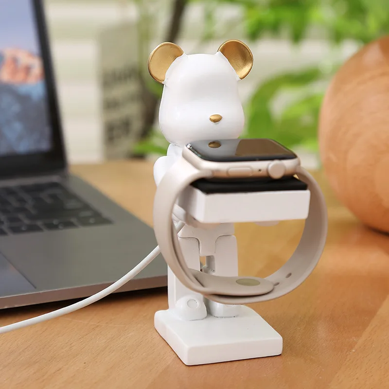 Resin Smart Watch Charger Stand Support Apple Watches Charging Base Holder Cartoon Wrist Watch Organizer Display Accessories
