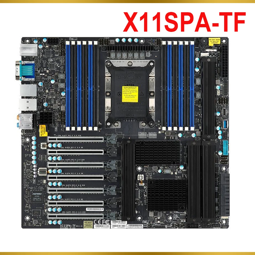 

For Supermicro Workstation Motherboard Single-channel LGA 3647 10 Gigabit Ethernet Port C621 Chip X11SPA-TF