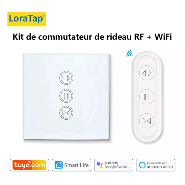 LoraTap - Interrupteur tactile rideaux et volet roulant électrique avec  télécommande - Alexa et Google Home - AliExpress