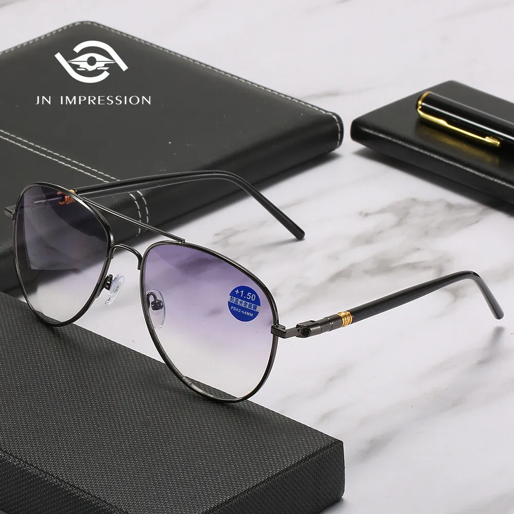 

Fashion Bifocal Sunglasses Far Near Dual-use Anti-blue Light Reading Glasses Outdoor Fishing Progressive Color Reading Glasses