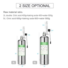  5L Double Aquarium CO2 Generator System Kit CO2 Cylinder Generator System with Solenoid Valve Bubble Diffuser Carbon Dioxide 