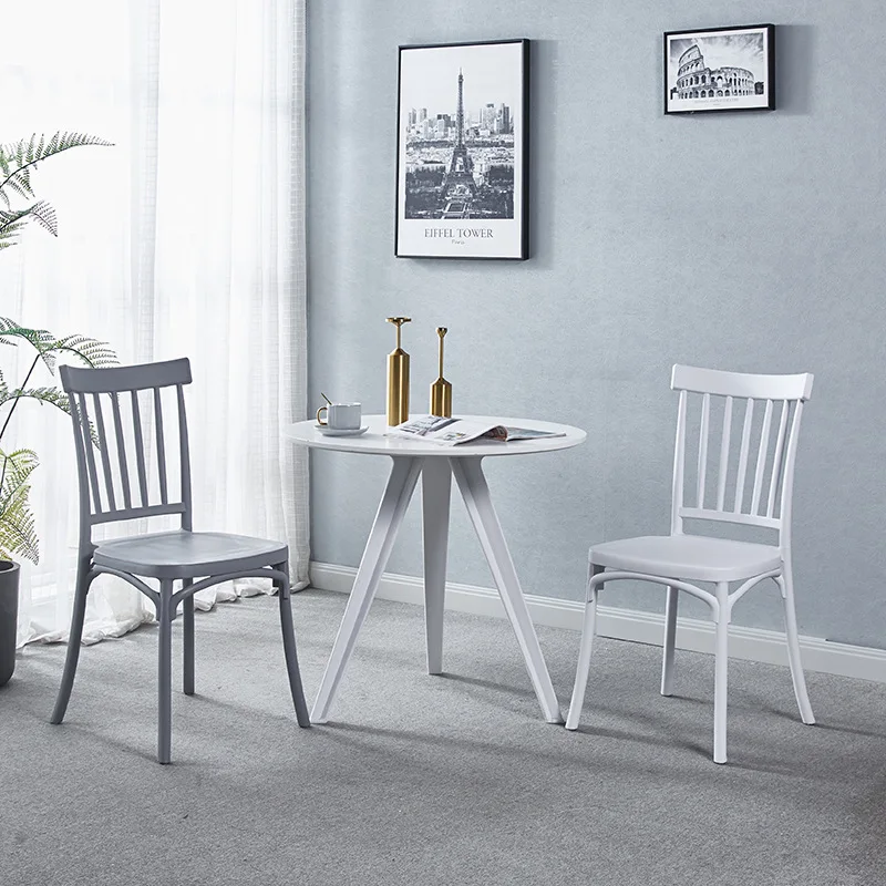 

Manufacturer's spot batch of light luxury Nordic simple backrest chairs wholesale plastic dining chairs home chairs