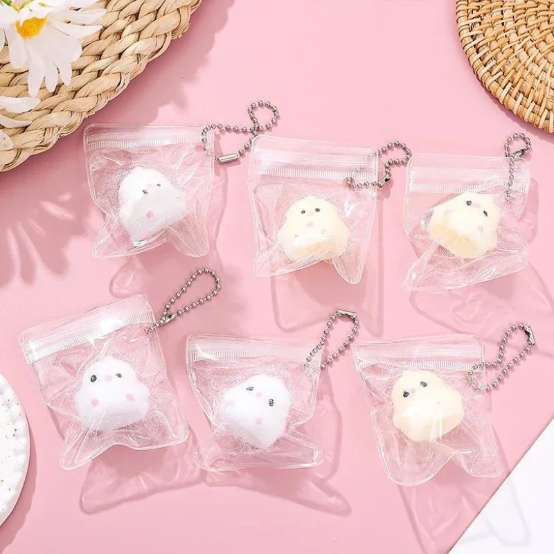 1/2Pcs Mini Kawaii Slow Rebound Relief Squeeze Toys Sticky TPR Squishy Mini Chick Stress Reliever Toys Squishy New Fidget Prop 6
