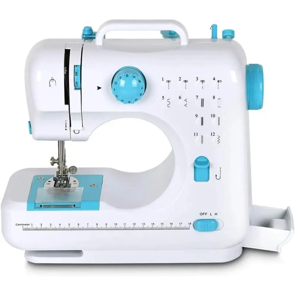 12 kinds of stitches home small portable mini sewing machine electric lockstitch machine car foot automatic tailoring machine