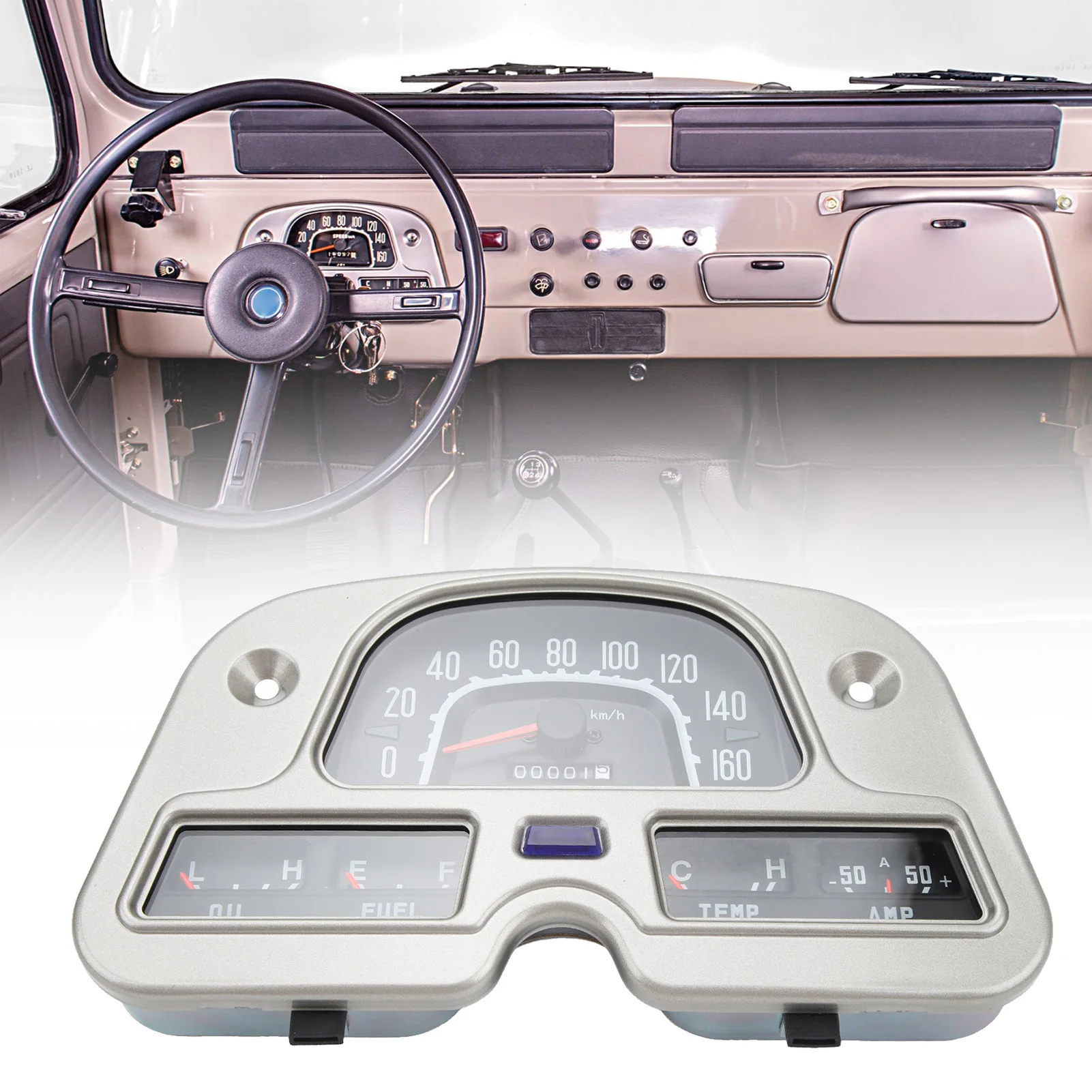 12V Meter Gauge Cluster 83100 60180 Speedometer Gauge Instrument Panel Assembly For Toyota Land Cruiser FJ40 FJ45 BJ40 1974-1980