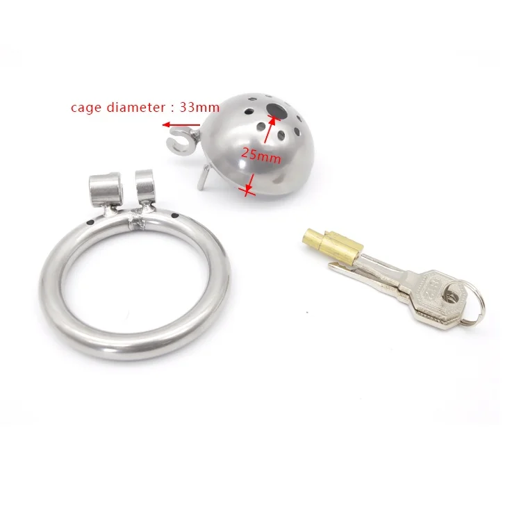 304 stainless steel Male Chastity Device Cock Cage with Lock Ring