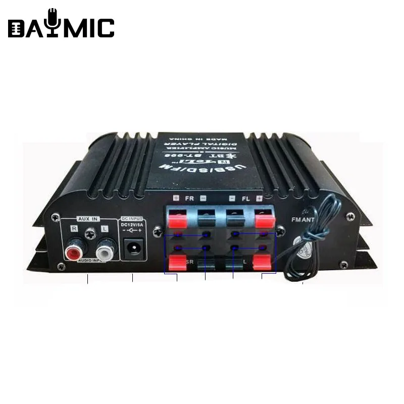 

Professional Home Hifi Mini Digital Car Amplifier BT998 Audio 4 Channel Output