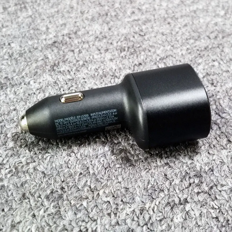 For Samsung Car Charger 45W Super Fast Charging 2.0 PD 3.0 PPS Dual Port USB Type C For Galaxy S24 S23 S22 S21 S20 Note 20 Ultra