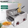 12L Stainless Steel Gas Fryer Countertop Fried Chicken French Fries Machine Commercial Deep Fryer Machine with Dual Tanks 4