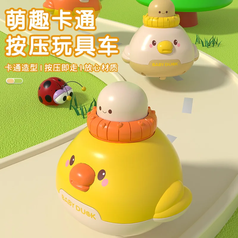 

Игрушечные машинки Монтессори «утка» для детей 1 год, подарок на день рождения, игрушки, Мультяшные заводные машинки для 2-летних игр для мальчиков и девочек