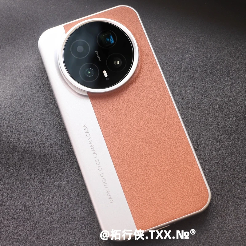 Leather Shockproof Case with Metal Lens Protection - Anti-Fall, Business Luxury