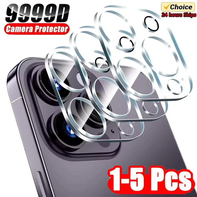 Capa completa de vidro protetor, 1-5 peças para iphone 15 11 12 13 pro xs max, protetor de câmera para iphone 11promax 12 13 mini 14 pro max