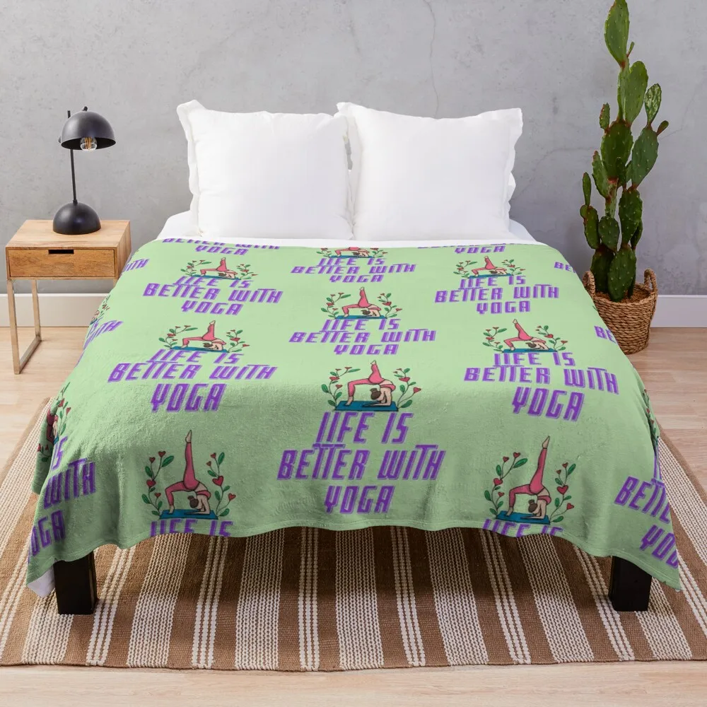 

yoga lifeThrow Blanket Vintage Blanket Custom Blanket