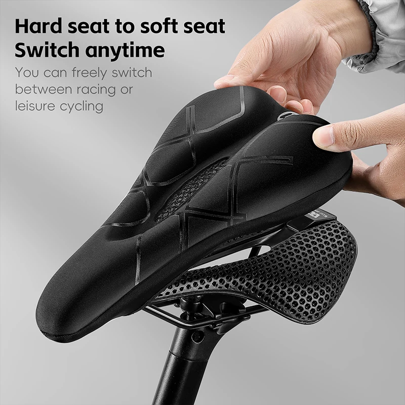 WEST BIKING Bicycle Saddle Cover Soft Comfortable Bike Cushion Cover Knob System Cycling Seat MTB Road Bike Accessories