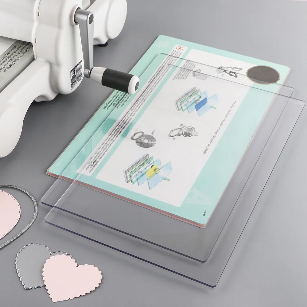 Plastic Cutting Pads 2Pcs/Pair Cutting Pads Compatible with BSP&BS Switch Plus For Cutting Machine Plastic Replacement Plate 38.1/32.3*22.4cm