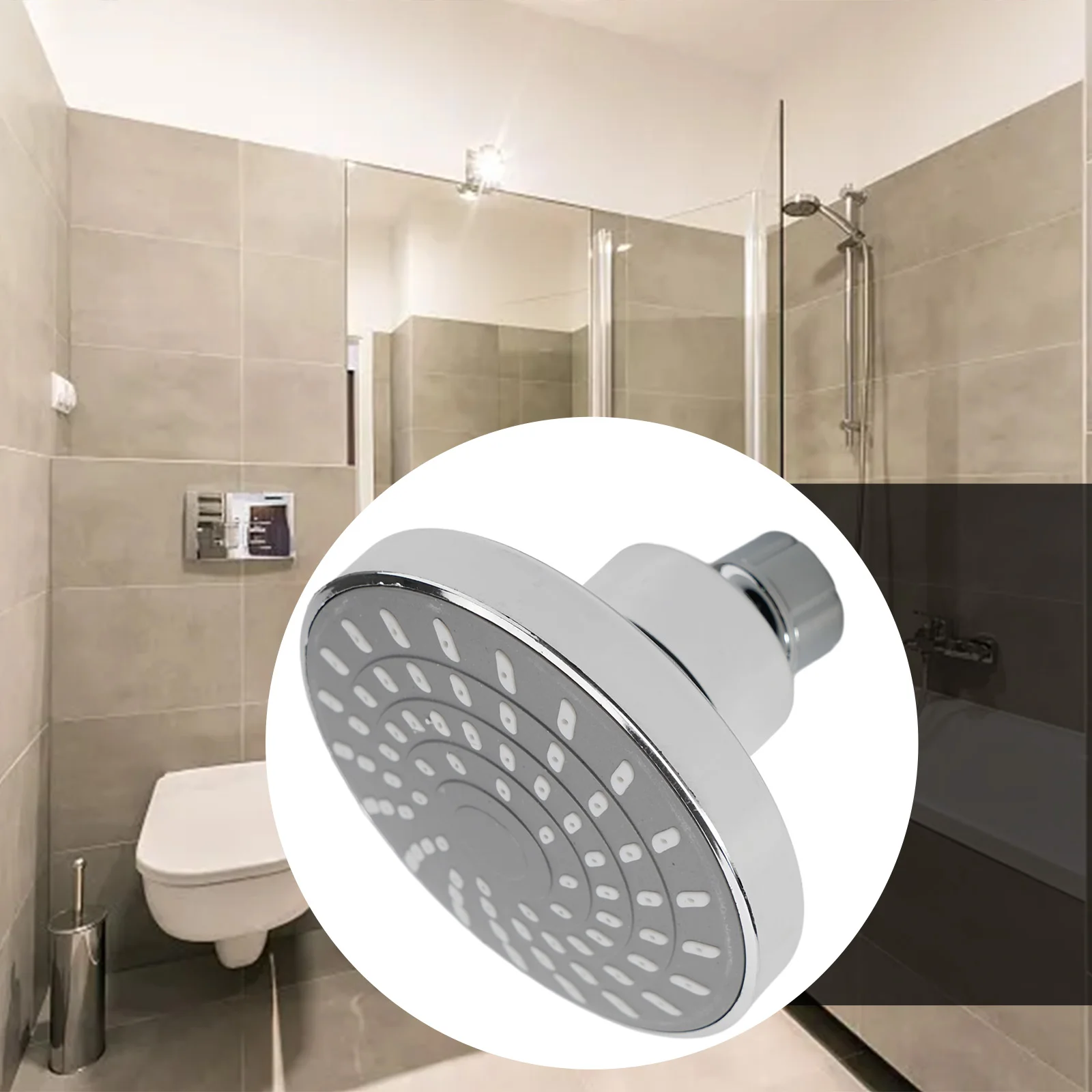

High Pressure Round Adjustable Rainfall Wall-Mounted Self-cleaning Nozzle Bathroom Faucet Replacement Parts