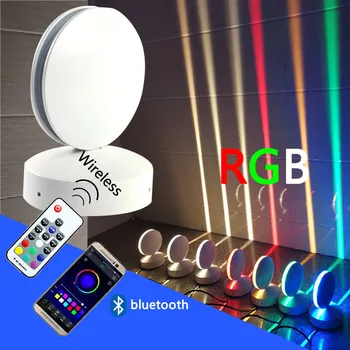LED RGB 벽 램프 창문 문턱 조명, 홈 도어 프레임 복도 발코니 차고 호텔 레스토랑 원격 IP67 220V 110V, 12W