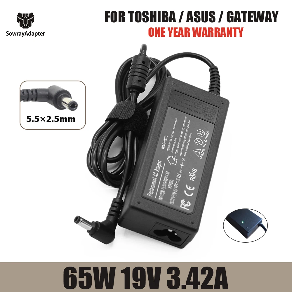 Gatewayノートパソコン対応互換AC 19V-3.42A ADP-65HB AB/ADP
