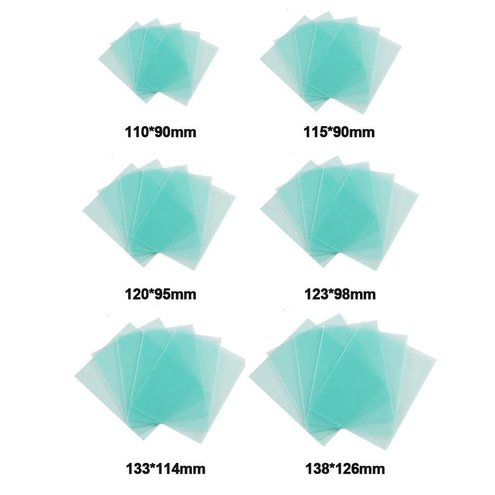 Spare Welding Shield Cover Green Clear Lens Protector Plate For Welding Screens Helmet Mask Replacement Accessories 10pcs welding helmet lens face shield mask