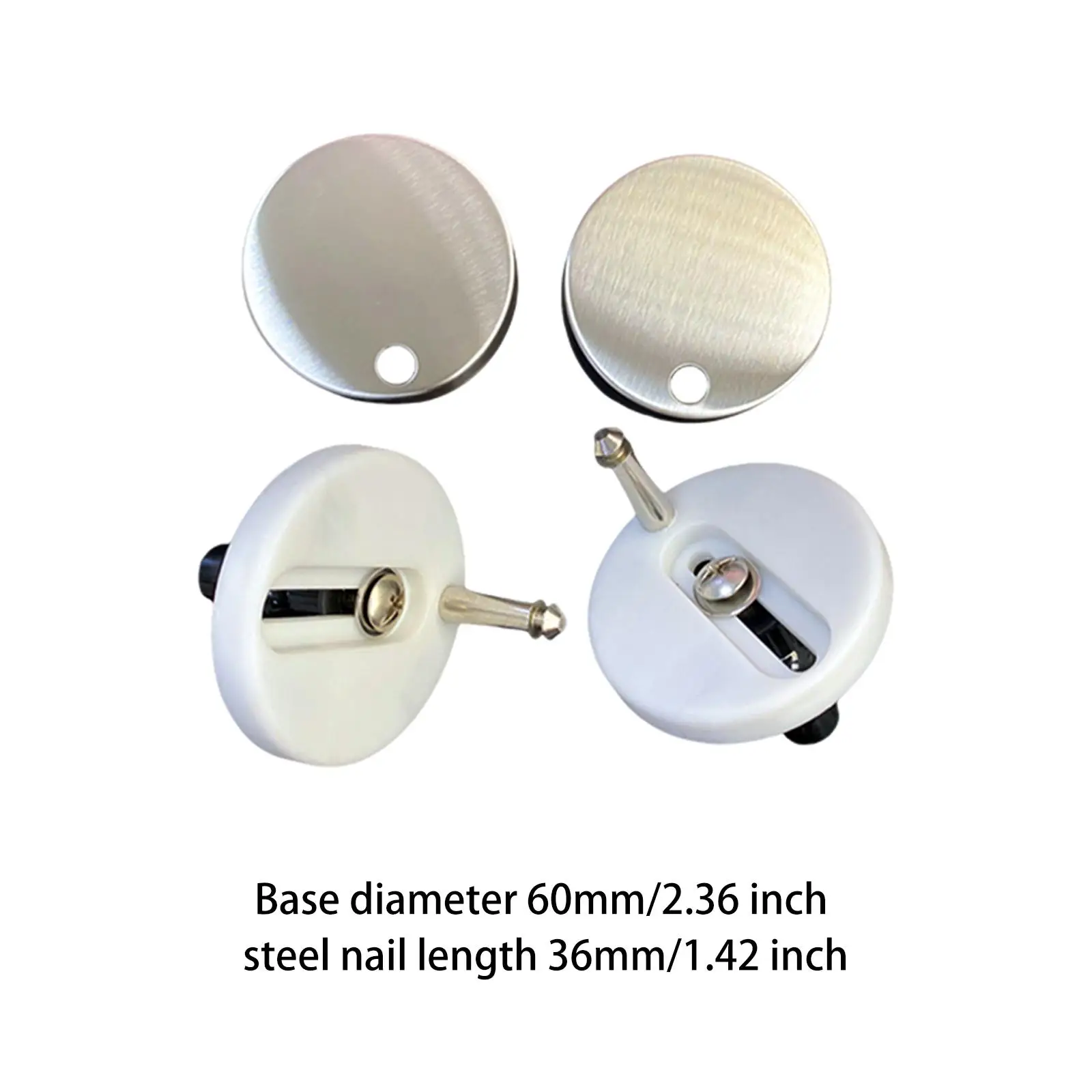 2x Toilet Seat Hinges Professional Replacement for Home Toilet Lid Fixings