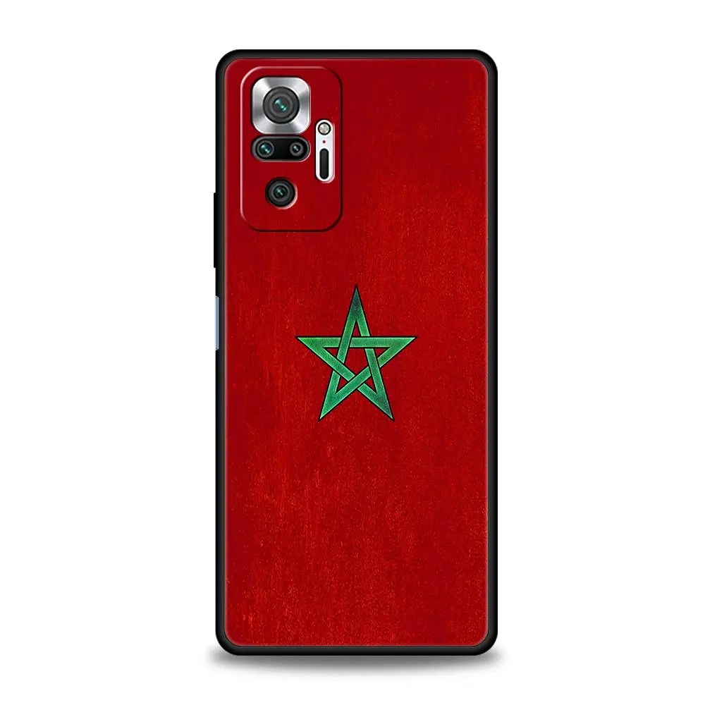 Morocco Flag Passport Design Black Phone Case Cover