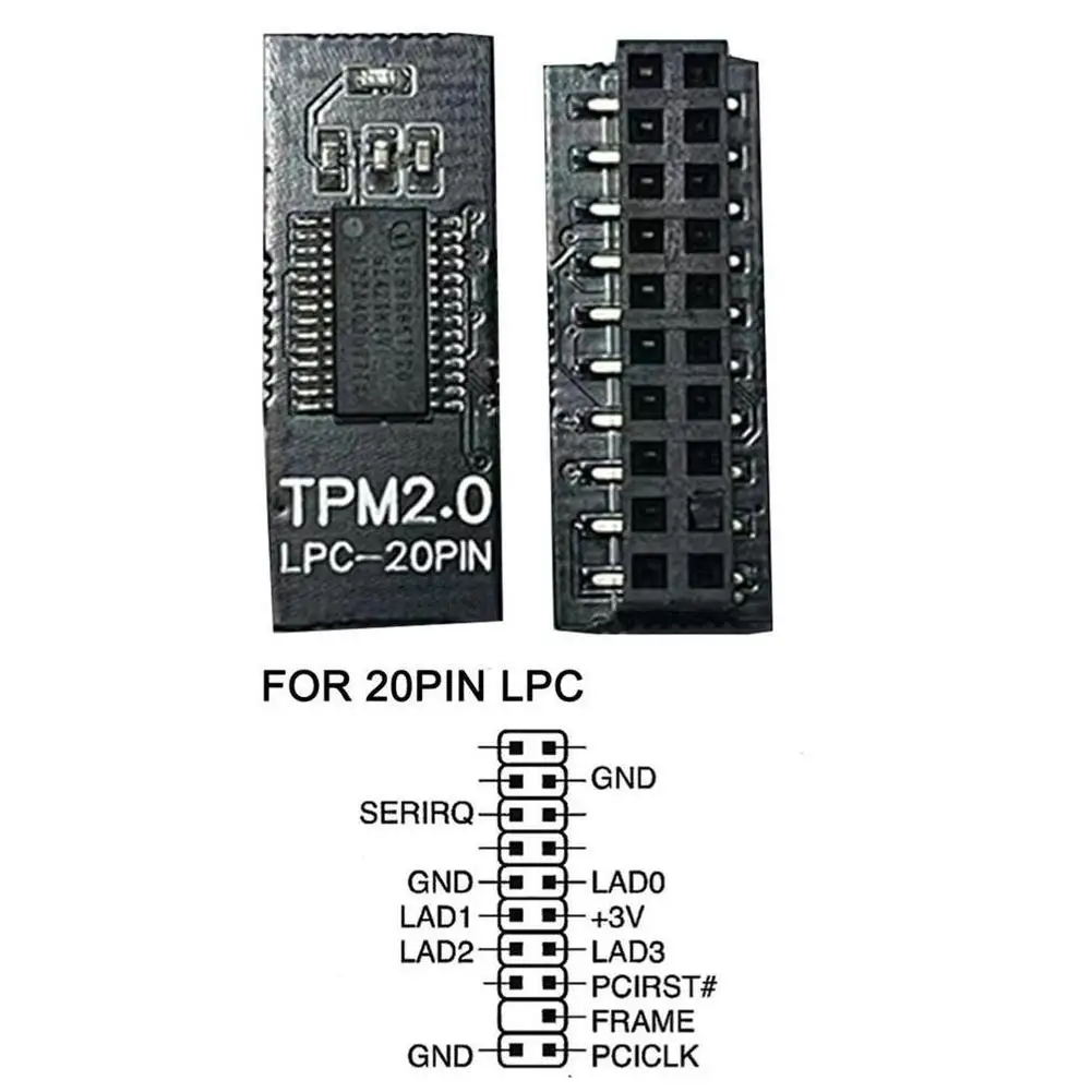 TPM 2.0 암호화 보안 모듈 Windows 11 업그레이드용 원격 카드 1220핀 멀티 브랜드 마더보드 지원 보안 데이터