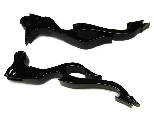 Freeshipping PAIR NEW Black Flame Clutch Brake Levers for Harley Sportster XL Softail Dyna Wide Glide 96-10 Models | Автомобили и