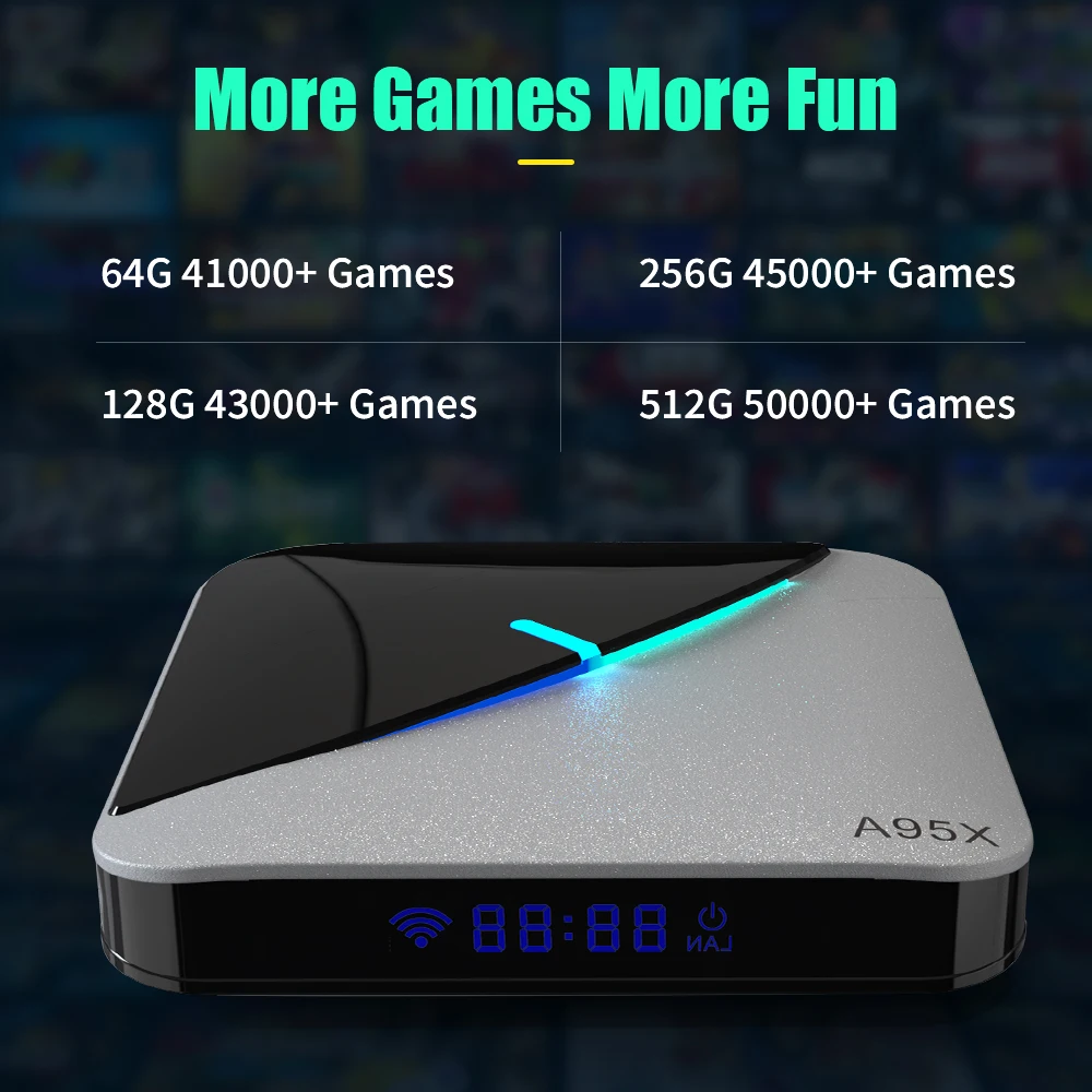 레트로 비디오 게임 콘솔, TV용 게임 박스, PS1, PSP, MAME, N64, DC, Sega Saturn 사전 설치, 50000 개 이상의 레트로 게임 포함, 70 개 이상의 에뮬레이터