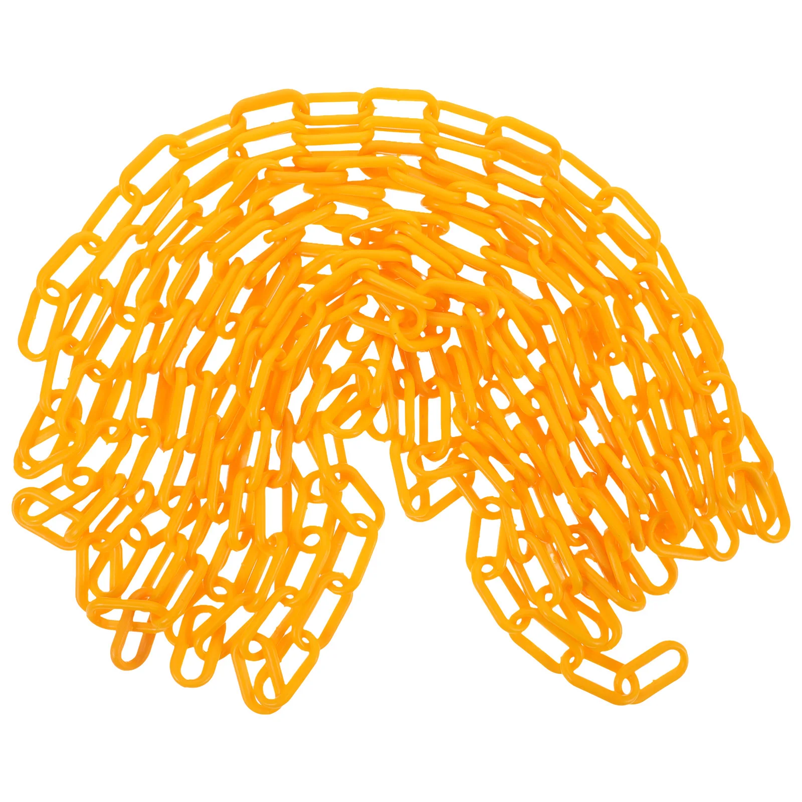 Plastic Safety Chain 6M Crowd Control Chain For Traffic Barrier UV Resistant Yellow Security Protection Roadway Safety