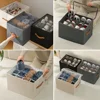 Shoe Organizer, Fabric shoe hanger with Cover, Adjustable Dividers for Shoe storage drawer Box Container  Cube Box Fits 14 Pairs 6