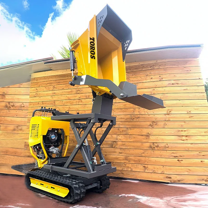 Online-Depositorzahlung TOROS Mini-Dumper Transporter Raupenfahrzeug mit Hydraulischer Kippfunktion Angepasster Allterrain-Mini-Dumper