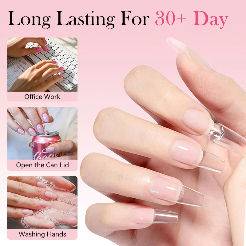 NICOLE DIARY Super Strong Solid Nail Glue Gel Durable Nail Tips Gel for Press On Nails Manicure Extension Long Lasting Varnish - Image 2