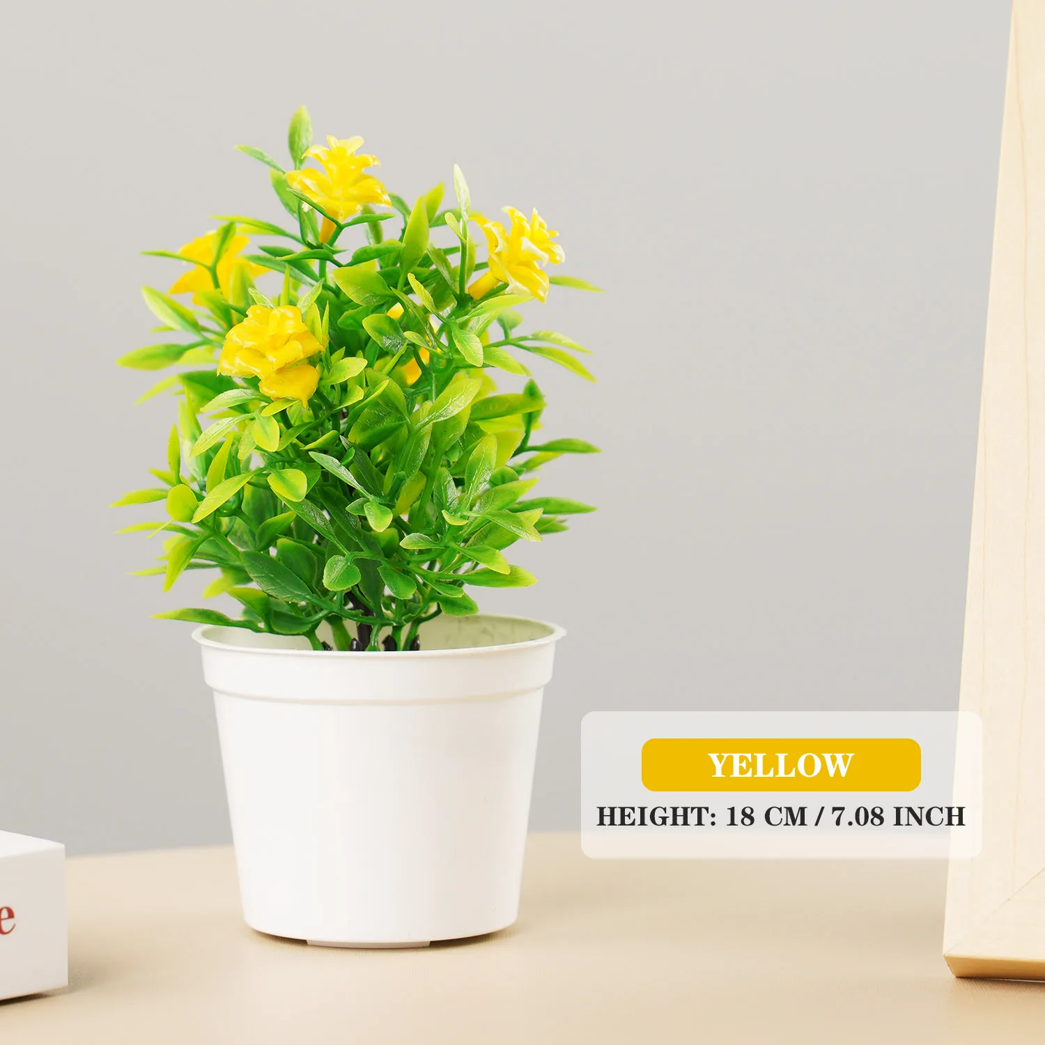 Artificial Flowers Table Potted Ornaments Fake Plants Bonsai Simulation Pot Plants for Garden Hotel Home Office Decor