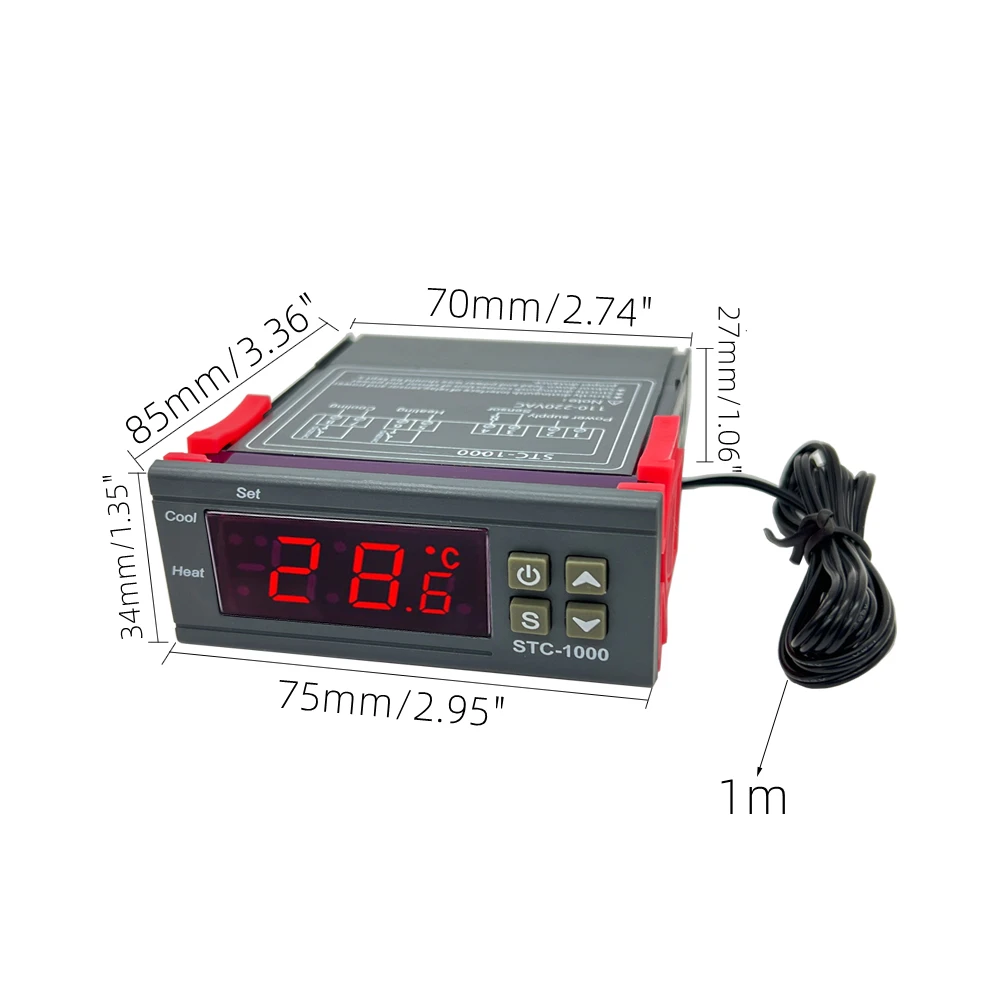 Digital temperature controller digital thermostat STC-1000 for Incubator Temperature Control