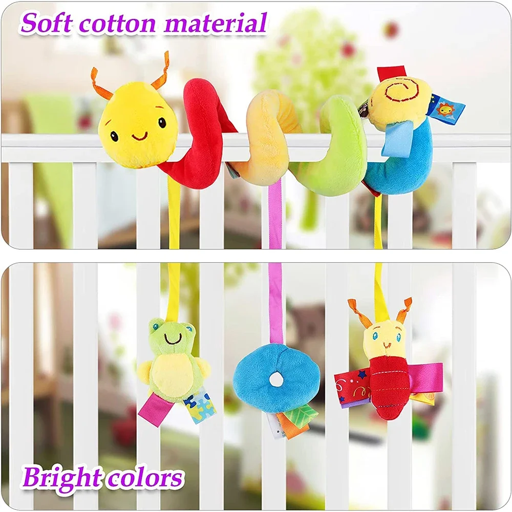 Hanging cot bells with rattle dolls and rattlesHanging plush toysHanging pram toys to attract baby's attention 5