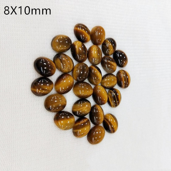 Yellow Tiger Eye Cabochon Bead Natural Stones No Hole Fit DIY Handicraft Ghost Crystal Pendant Home Ornaments Decoration