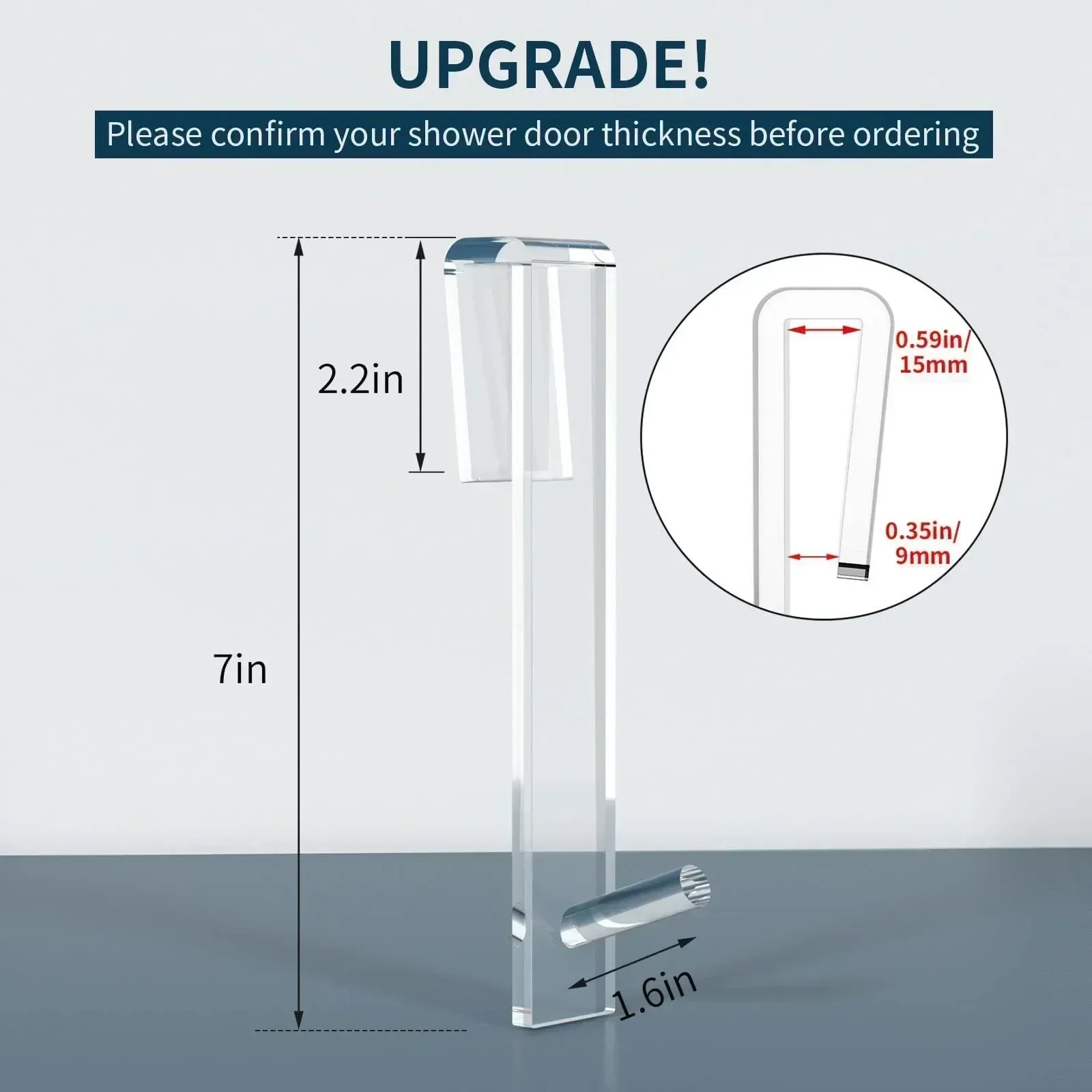 Shower Towel Rack Acrylic Bathroom Over Glass Door Hook Punch-Free Bathrobe Hanger Transparent Towel Hooks
