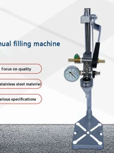 Manual Filler Beer Filling Equipment Small Stainless Steel Brewed Beer Etc PET Bottle Glass Bottle One  Piece YZ 
