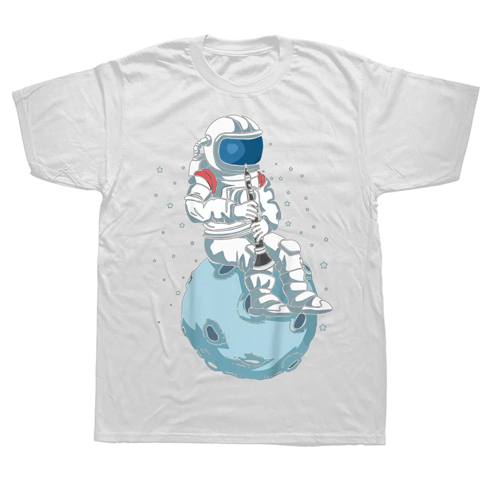 Rolig klarinettälskare Spelare Klarinettist T-shirts Grafisk bomull Streetwear Kortärmad Födelsedagspresent T-shirt Herr_voghion.com