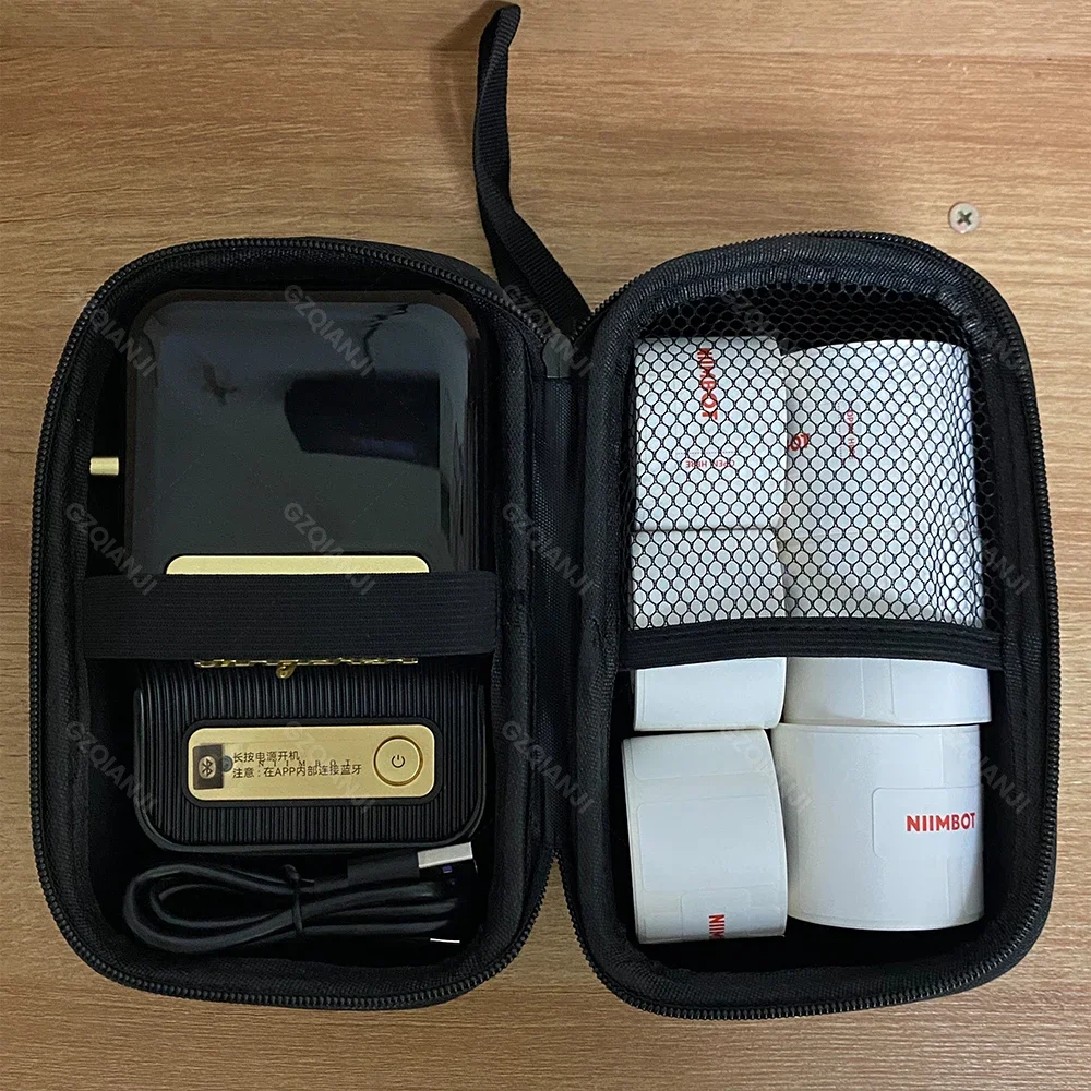 Bolsa Preta para Niimbot Impressora Térmica de Etiquetas Modelo Zipper b1 B21 B203 - Imagem 6
